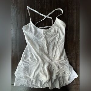 Aerie Offline NWT White Tennis Dress with shorts underneath.